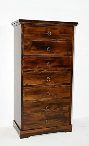 ADHW Sideboard Kommode Massivholz Kommode mit schubladen Braun kolonial nußbaumfarben Anrichte schrank, Einfaches und modernes Design